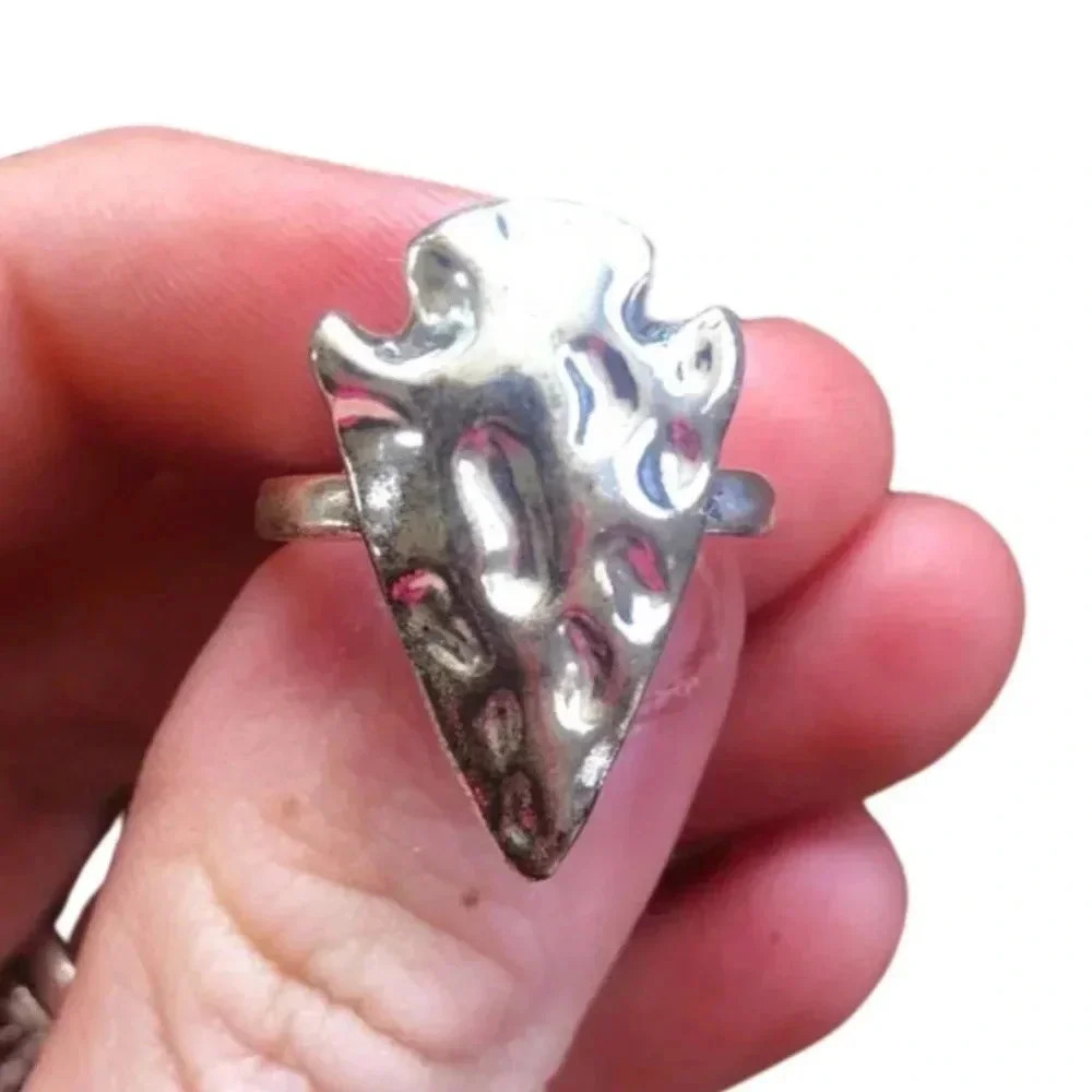 Arrowhead Silver Color Ring